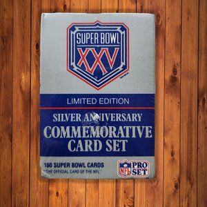 Silver Anniversary Super Bowl XXV Commemorative Card Set